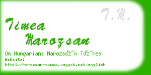 timea marozsan business card